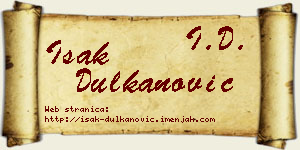 Isak Dulkanović vizit kartica